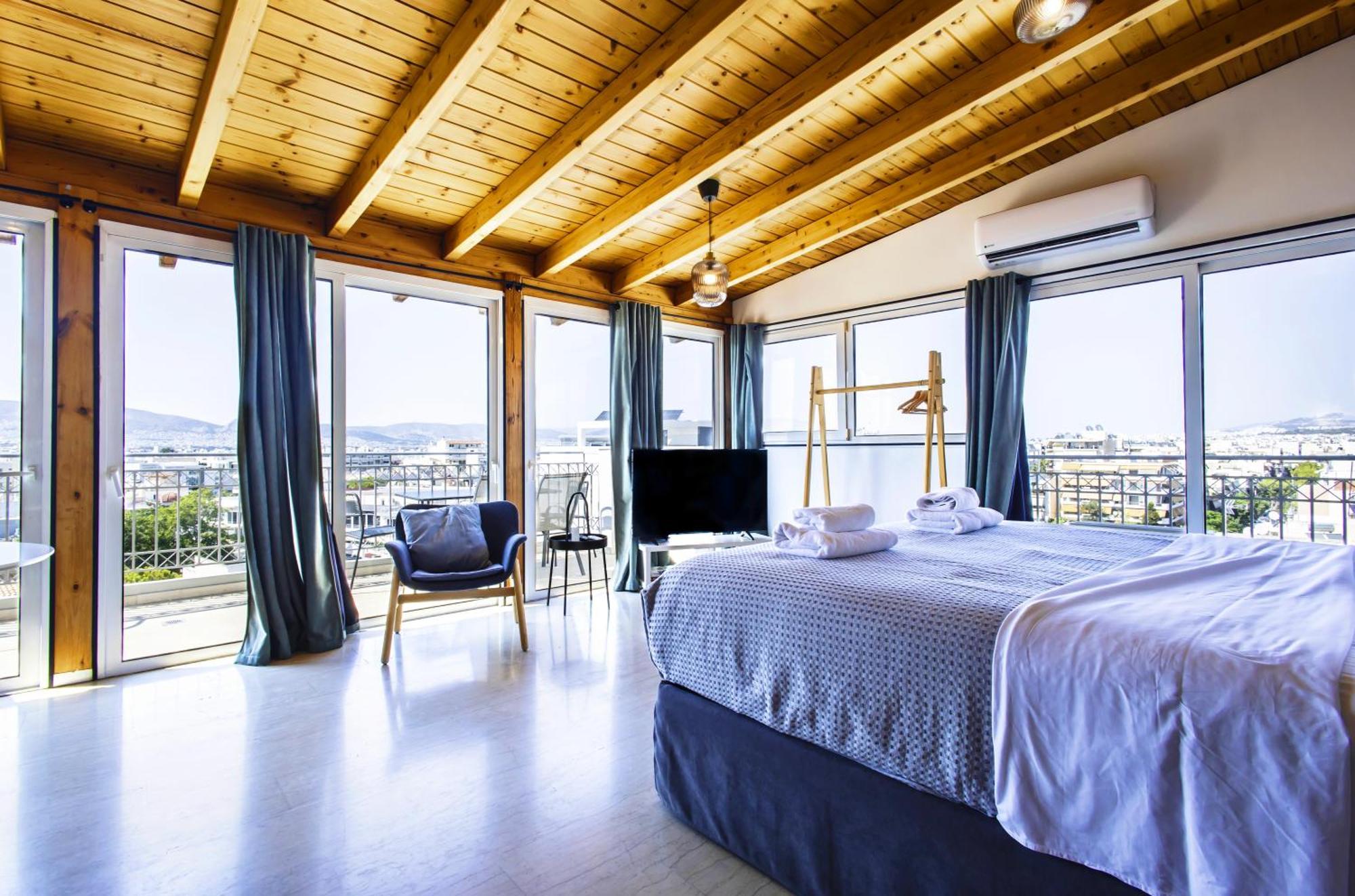 Lis153 By Smart Cozy Suites - Top Floors With Amazing City View - Available 24Hr أثينا المظهر الخارجي الصورة
