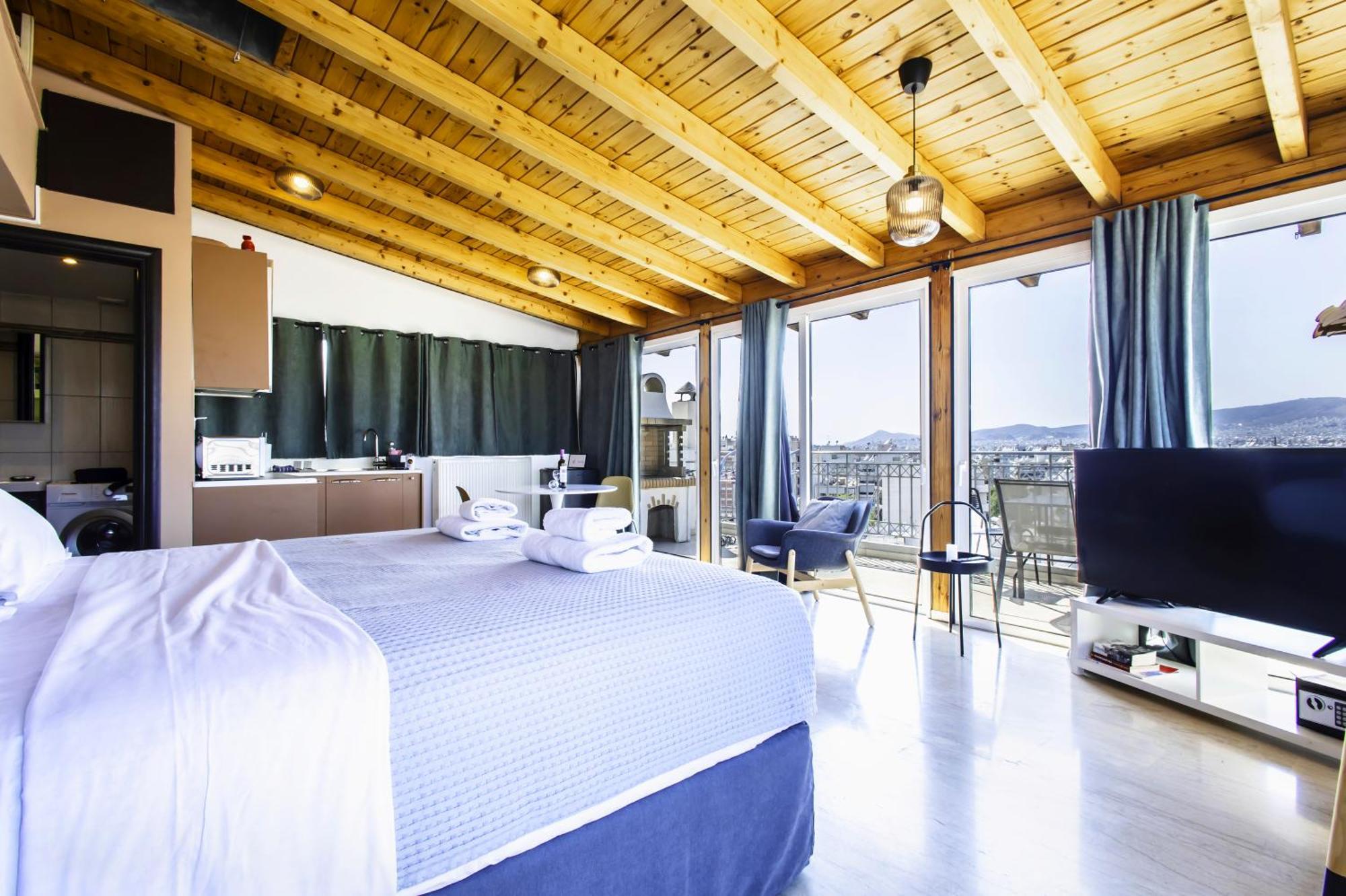 Lis153 By Smart Cozy Suites - Top Floors With Amazing City View - Available 24Hr أثينا المظهر الخارجي الصورة