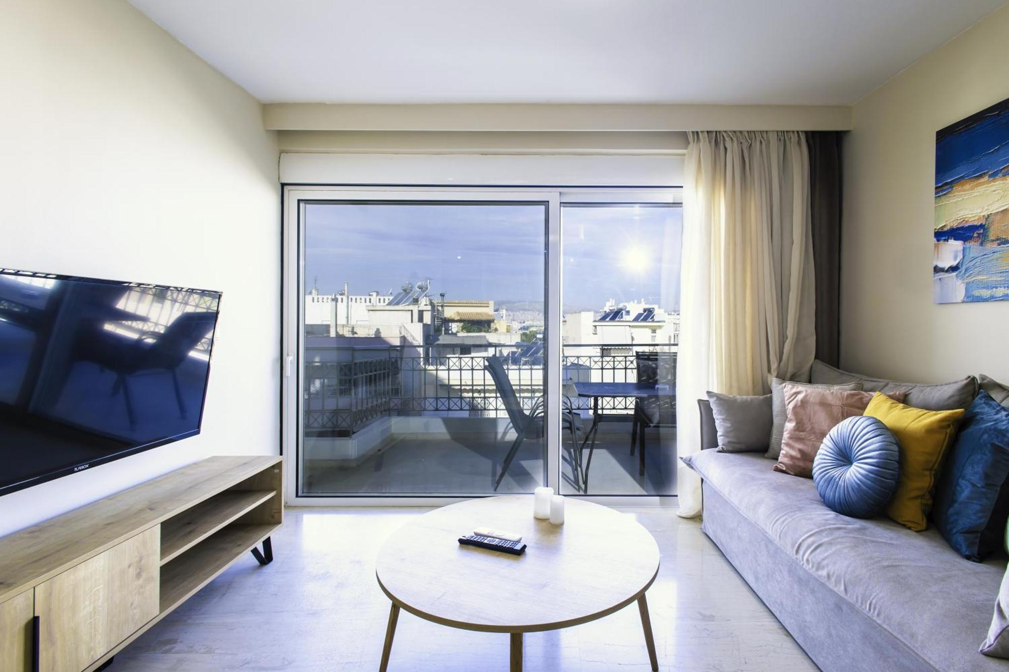 Lis153 By Smart Cozy Suites - Top Floors With Amazing City View - Available 24Hr أثينا المظهر الخارجي الصورة